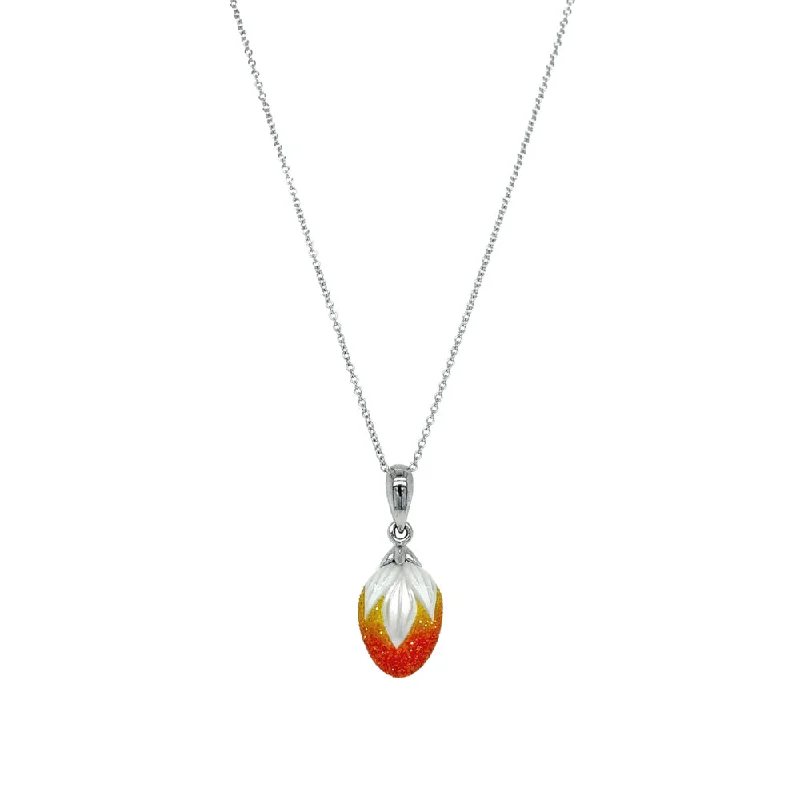 women birthstone necklaces -Lab Grown Diamond & Pearl Necklace - "Galaxia Bud"