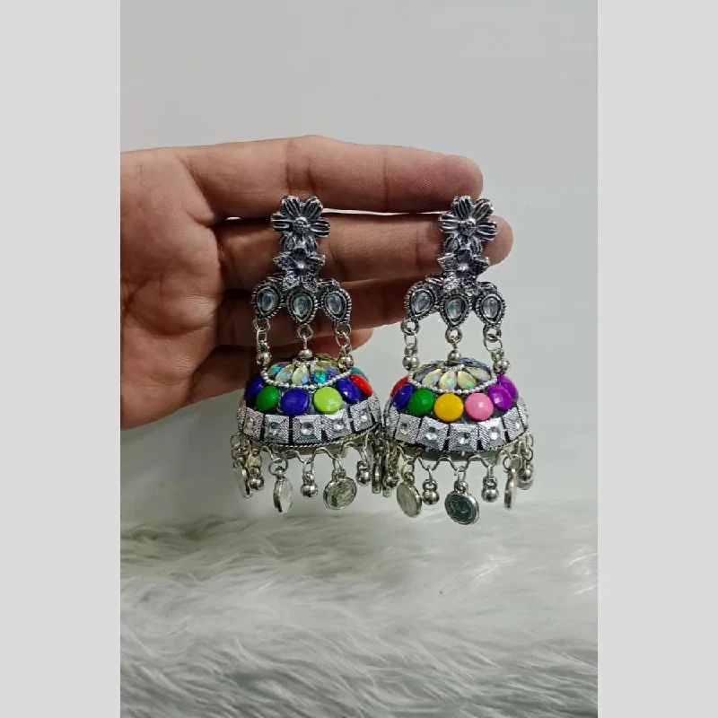 women boho earrings -Pooja Bangles Oxidised Plated Jhumki Earrings