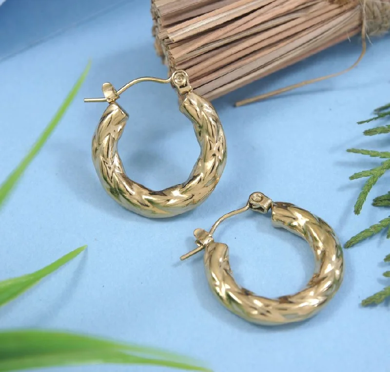 women long drop earrings -Tarohi Jewels Stainless Steel Anti Tarnish Hoops Earring- STNER 5330