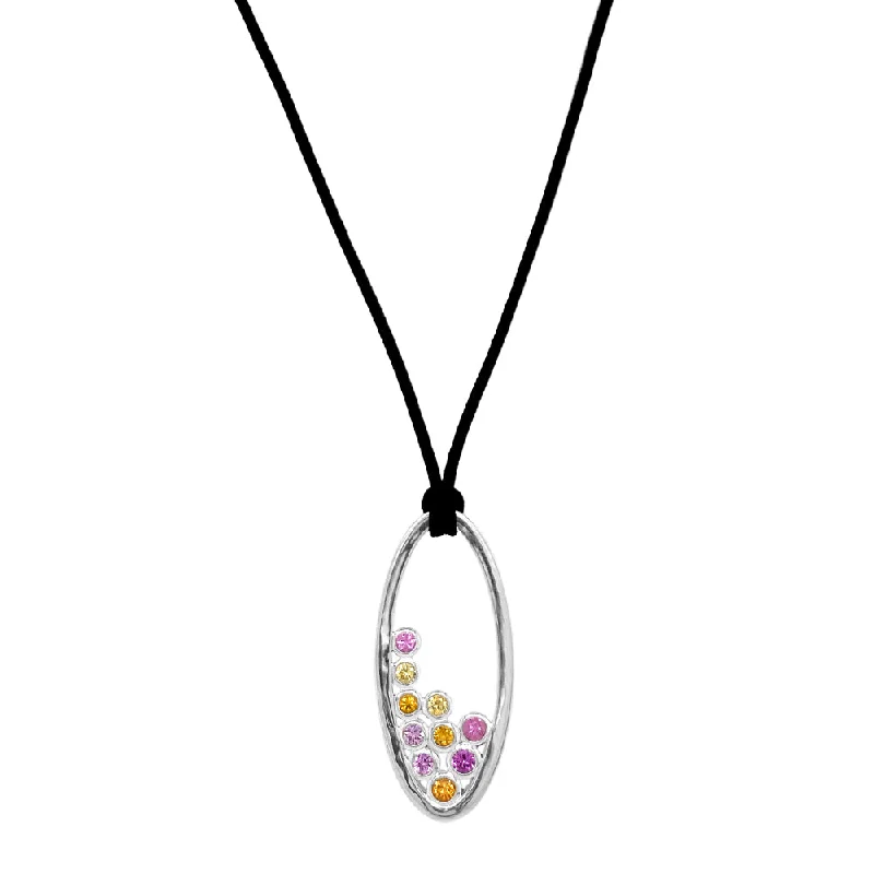 women charm necklaces -Montana Sapphire Bubble Necklace - "Snapdragon"