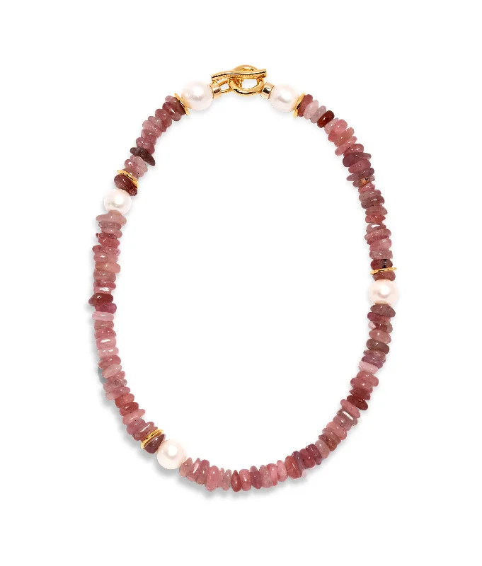 women modern necklaces -Mood Necklace in Strawberry Quartz