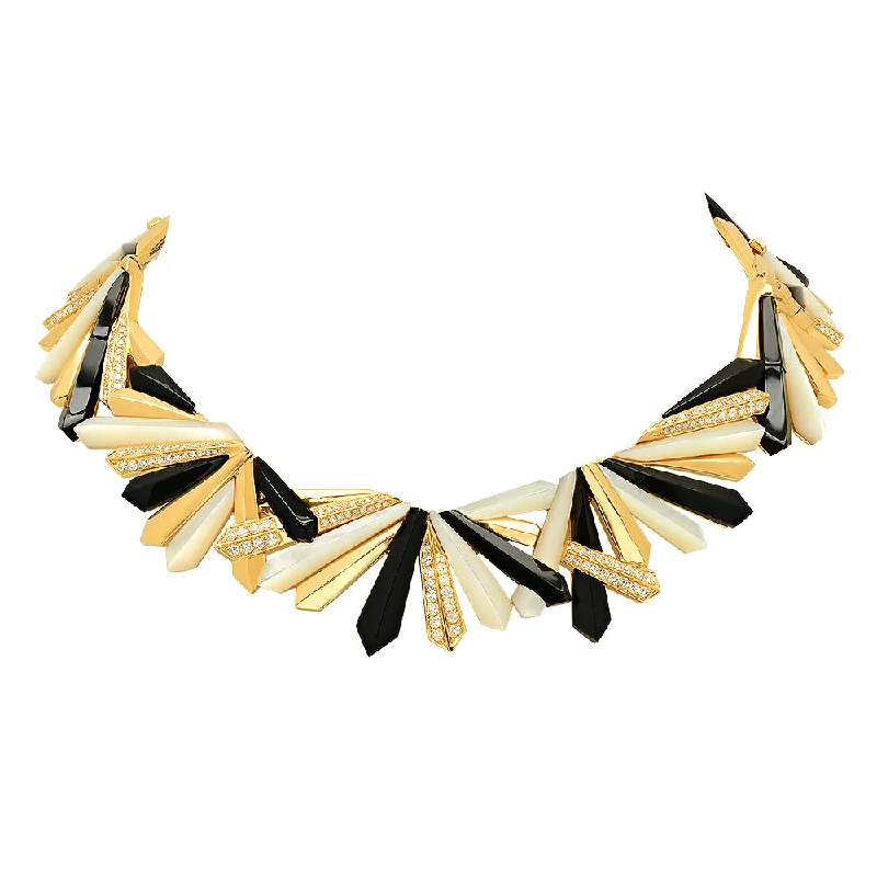 women luxury gold necklaces -Penacho Queen Necklace