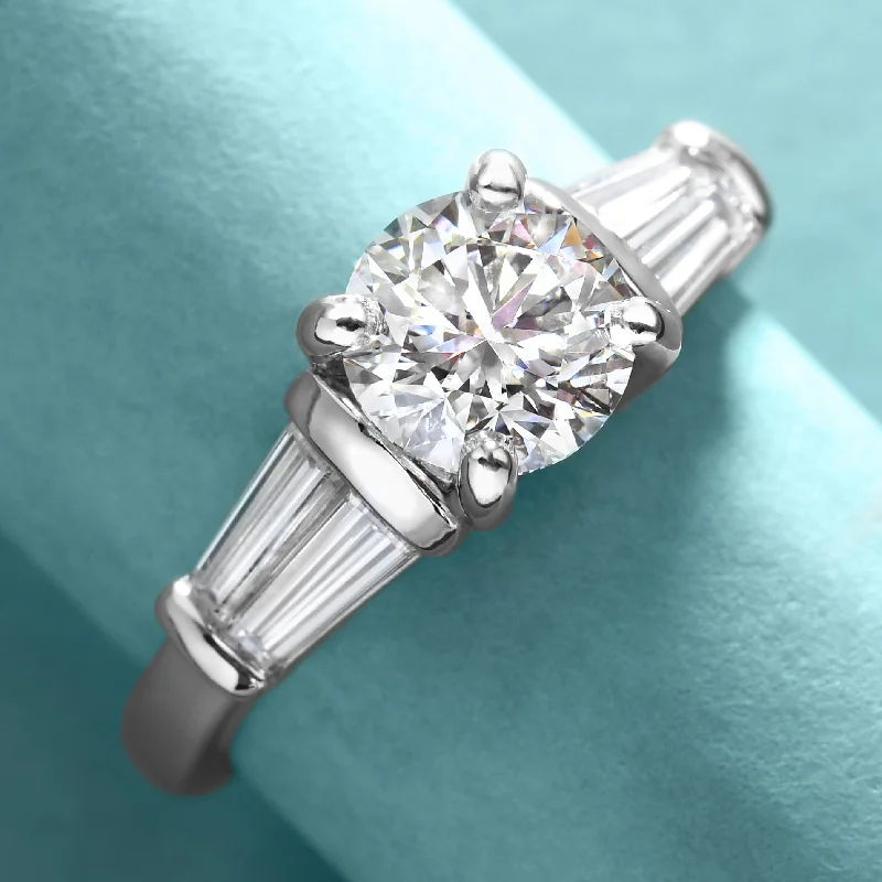 women delicate rings -Classique Diamond Ring In Platinum