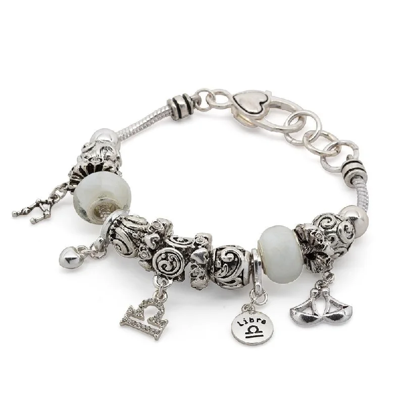 women bangle stack bracelets -Charm Bracelet Zodiac 2 - Libra