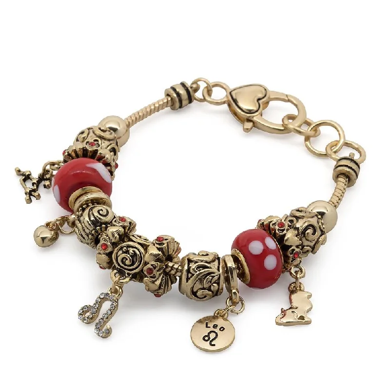 women trendy bracelets -Charm Bracelet Zodiac 2 - Leo