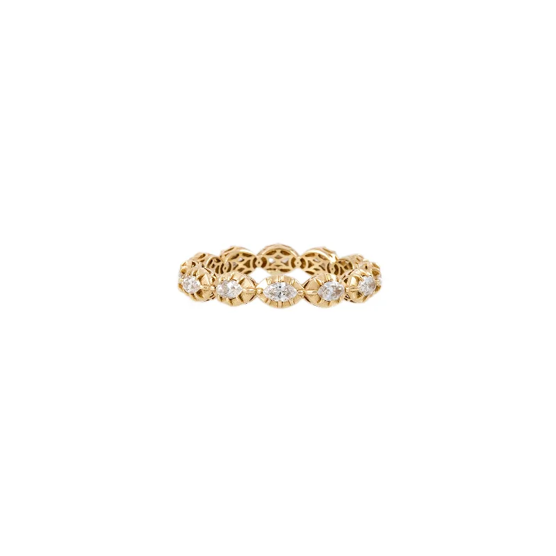 women luxury rings -MARQUISE SOPHIA DIAMOND ETERNITY BAND RING