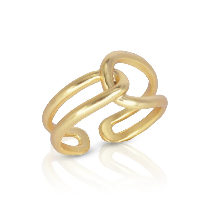 women classic rings -Intertwined Link Ring