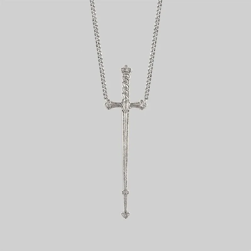 women star-shaped necklaces -MERCY. Sword Necklace - Silver