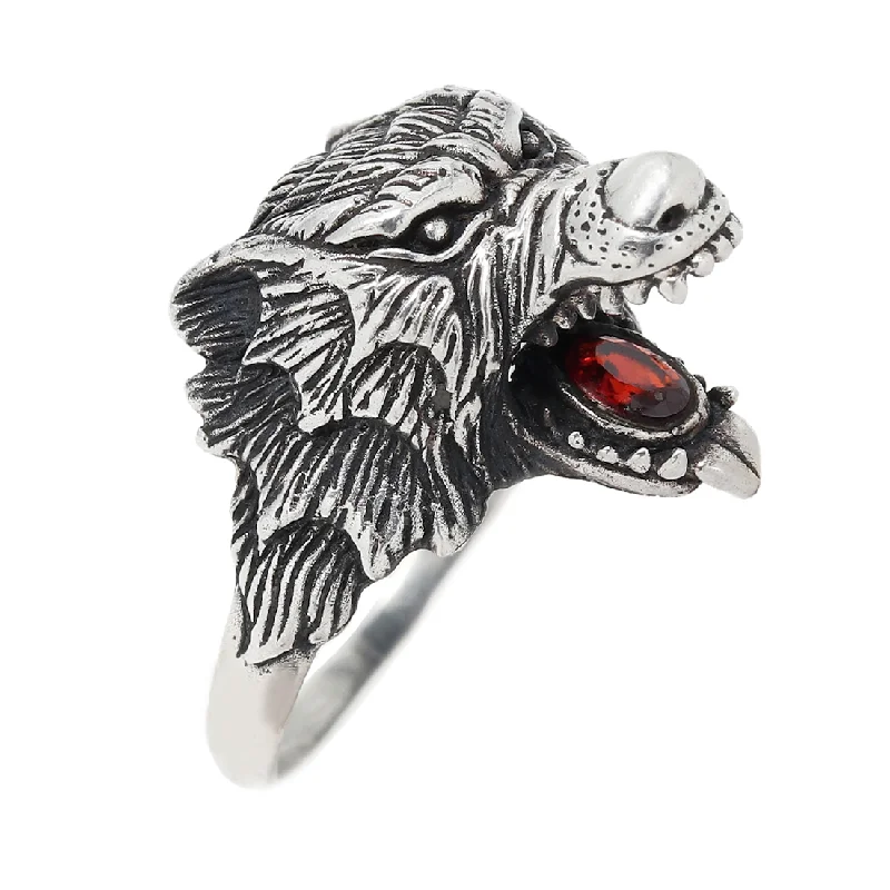 women affordable rings -Wolf Pack Protector Ring