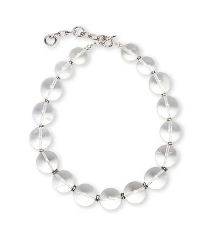 women fashion necklaces -Silver Moon Collar