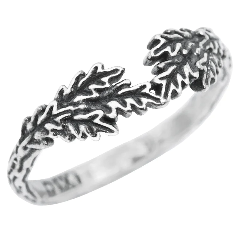 women sapphire rings for women -Oak Leaf Cradle Ring