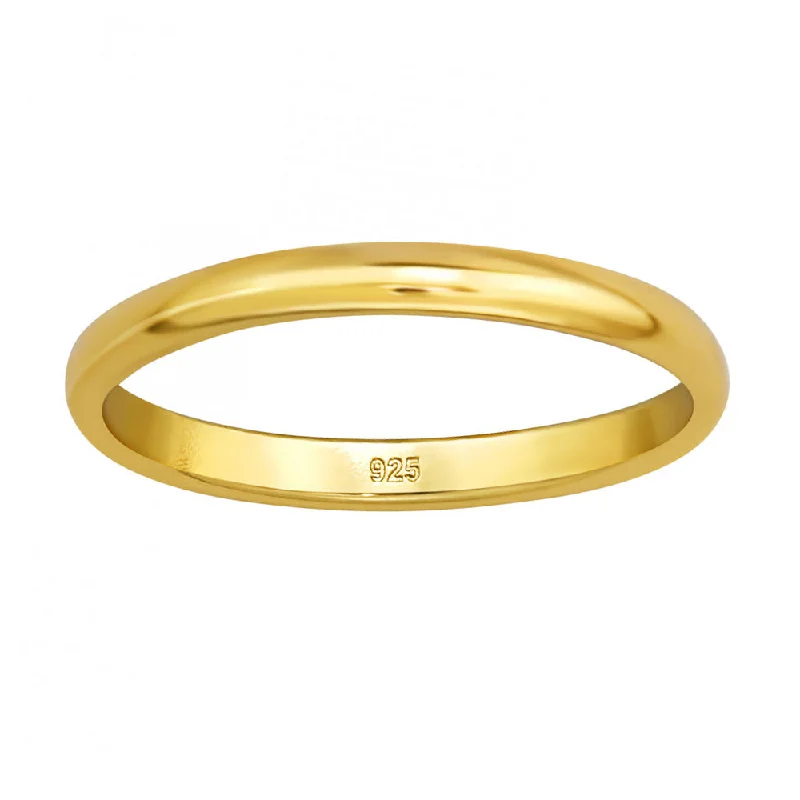 women promise rings -Plain Gold Midi Ring