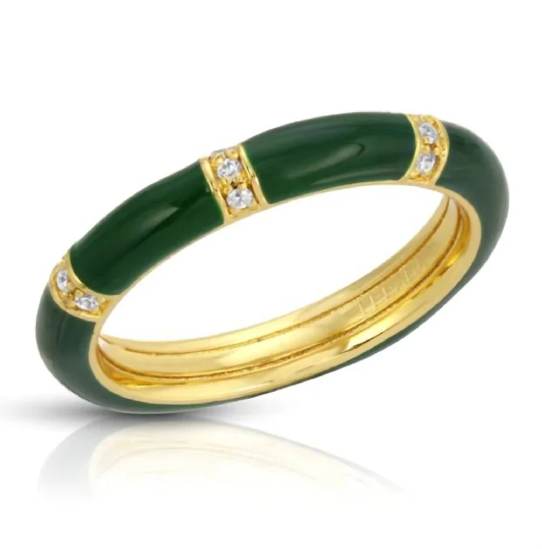 stackable wedding and engagement rings -Lamill Stacking Ring In Emerald