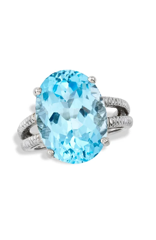 18k gold engagement rings -.925 STERLING SILVER 15.00cttw BLUE TOPAZ RING