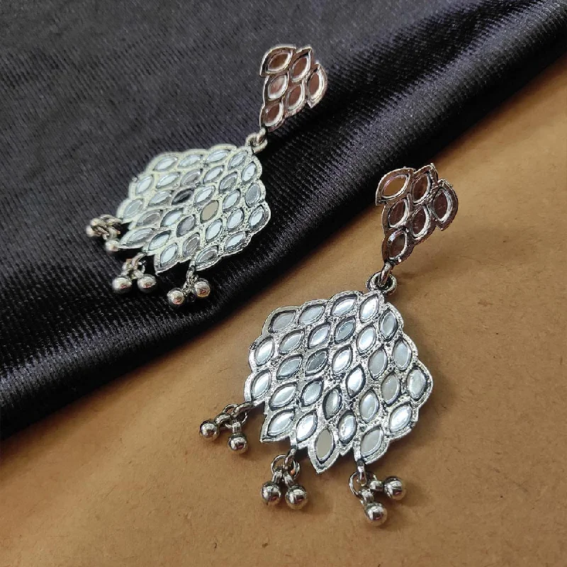 women personalized earrings -Bhavi Jewels Oxidised  Plated Dangler Earrings