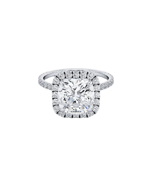 modern halo engagement rings -3 Carat F Color Vs2 Certified Engagement Ring