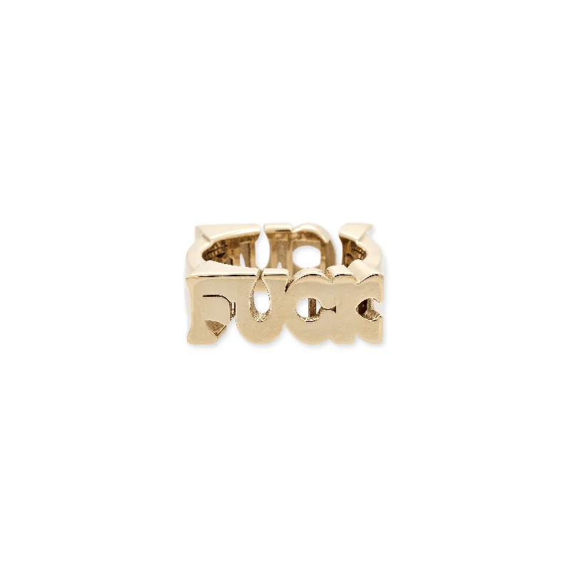 women birthstone rings -FUCK & LOVE GROOVY RING