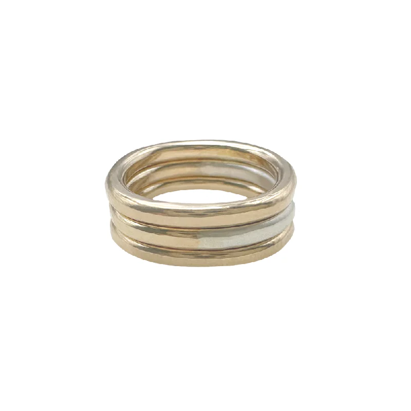 women modern wedding rings -The Succession Stack Ring Set