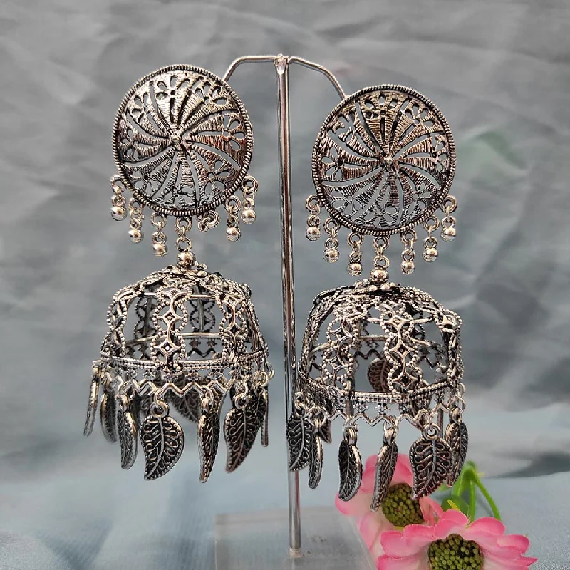 women rainbow earrings -Bhavi Jewels Oxidised  Plated Jhumki Earrings