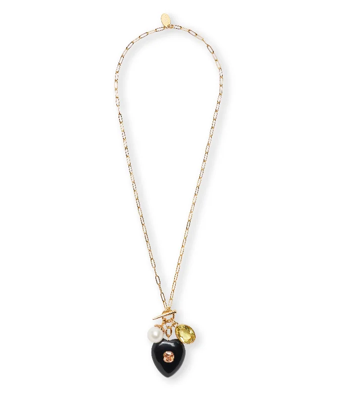 women pearl necklaces -Eugenia Heart Lariat Necklace