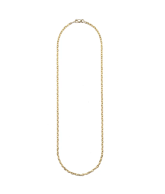 women 18k gold necklaces -14k Gold Keepsake Chain Necklace