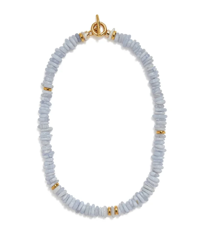 women fashion chain necklaces -Mood Necklace in Blue Lace Agate