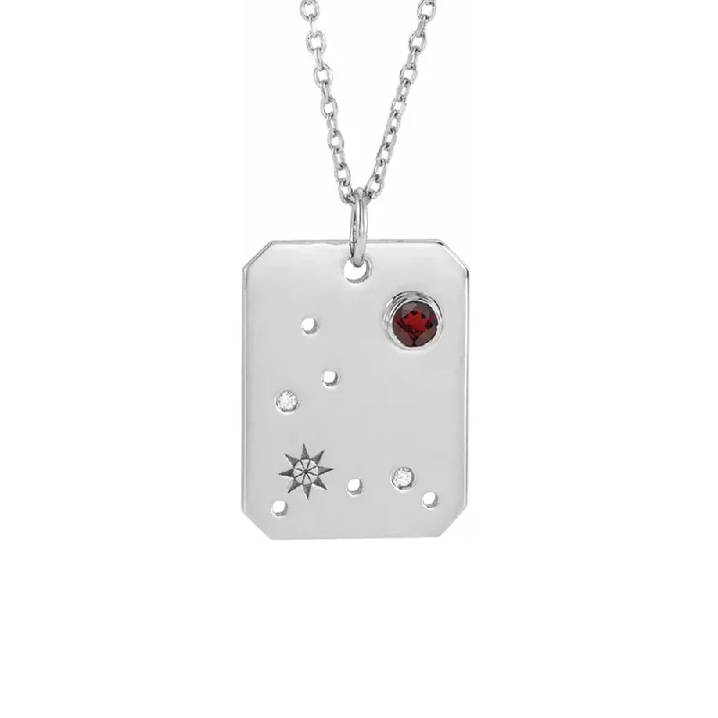 women silver necklaces -Zodiac Sterling Silver Pendant Necklace - "Pisces"