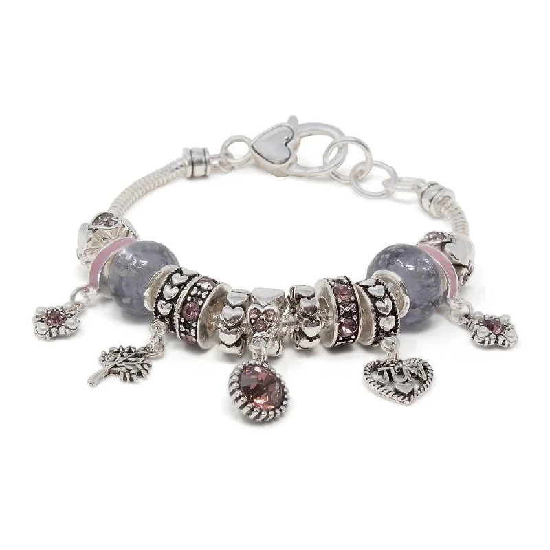 women trendy bracelets -BirthStone Charm Bracelet June