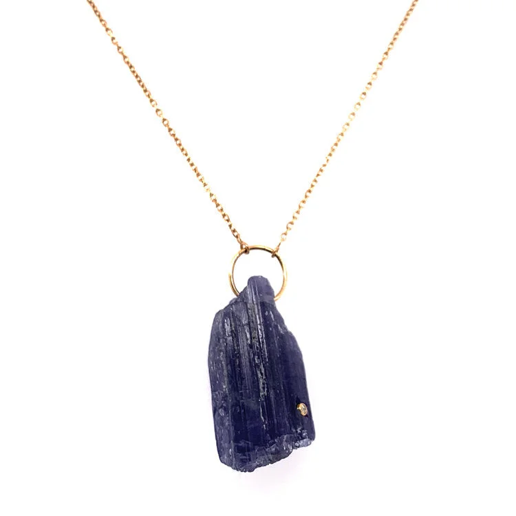 women elegant necklaces -Tanzanite Crystal "Precipice" Necklace