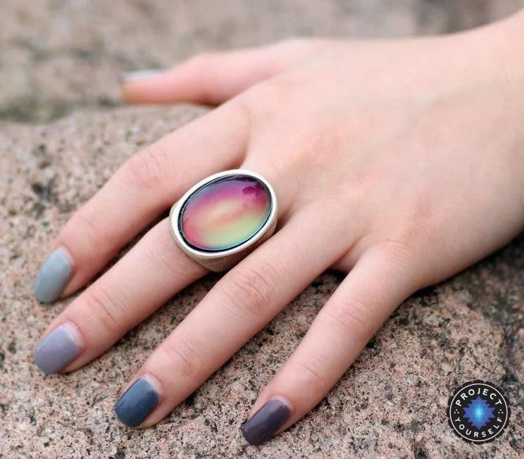 women large rings -Funky Statement Mood Ring