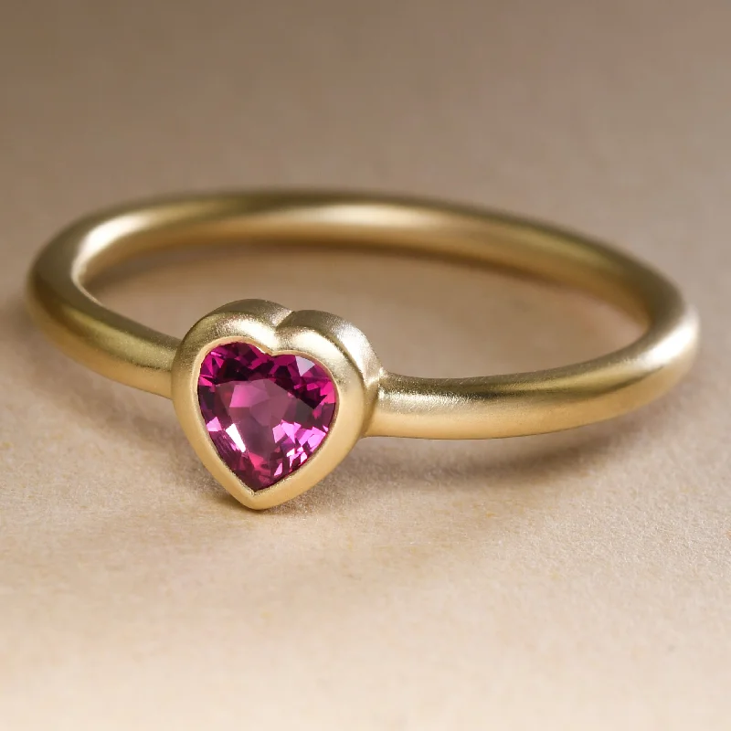 women custom rings for women -Ruby Sweetheart Ring