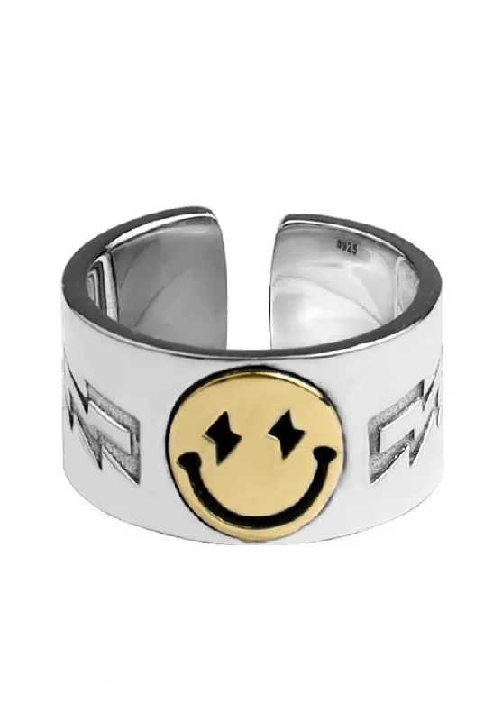 women designer rings -Smiley Decor Ring