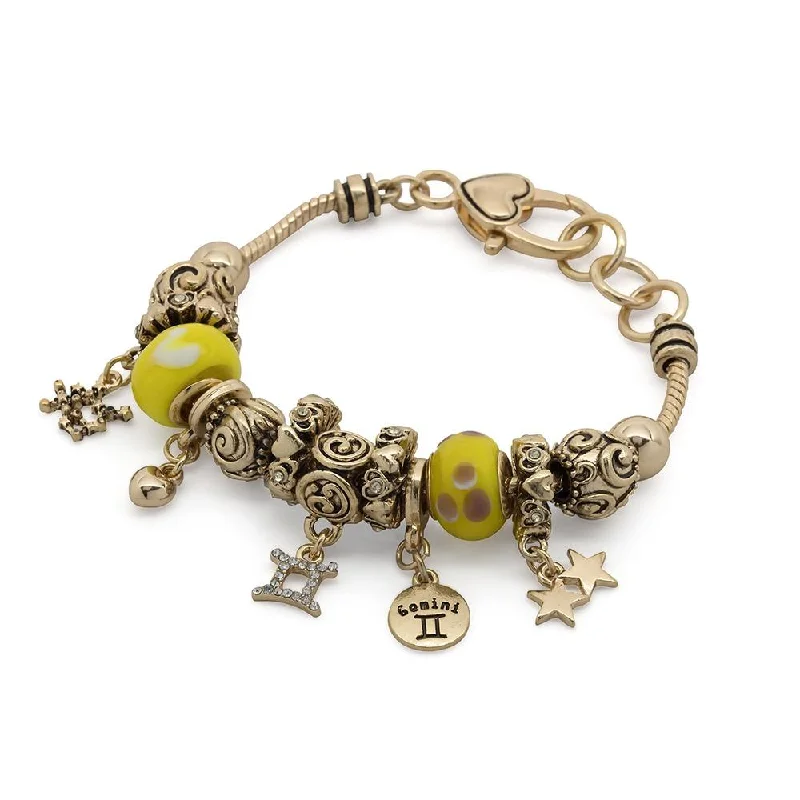 women anniversary bracelets -Charm Bracelet Zodiac 2 - Gemini