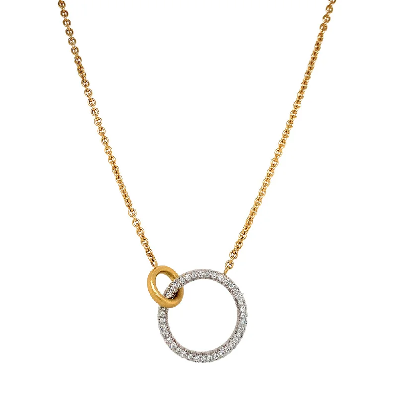 women classic gold necklaces -Diamond & Gold Necklace - "Unity"