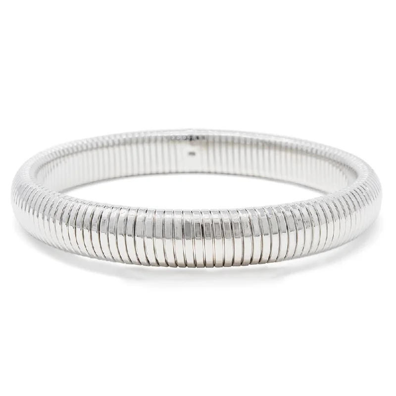 women thin bracelets -Cocoon Cable Bracelet Rhodium Plated