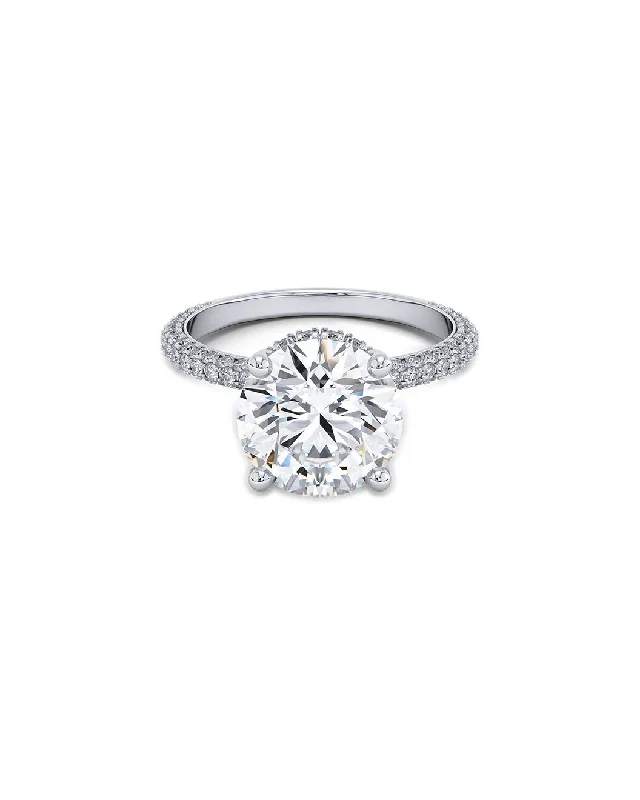 women solitaire engagement rings -3 Carat F Color Vs2 Certified Engagement Ring