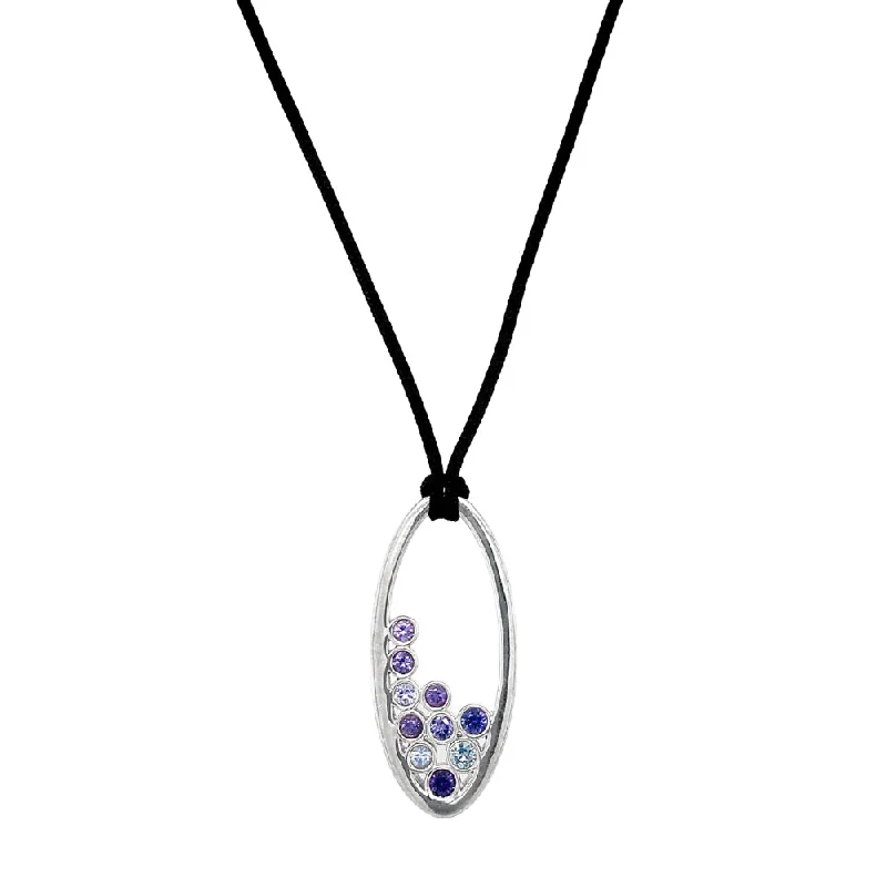 women infinity necklaces -Montana Sapphire Bubble Necklace - "Lilac & Lavender"