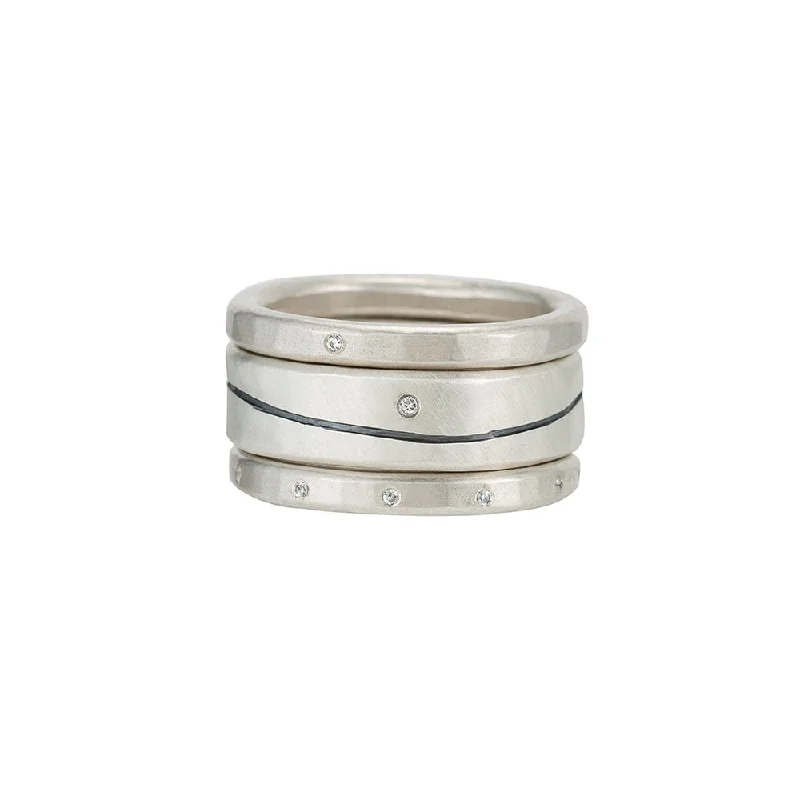 women vintage wedding bands -The Laurel Heights Ring Set