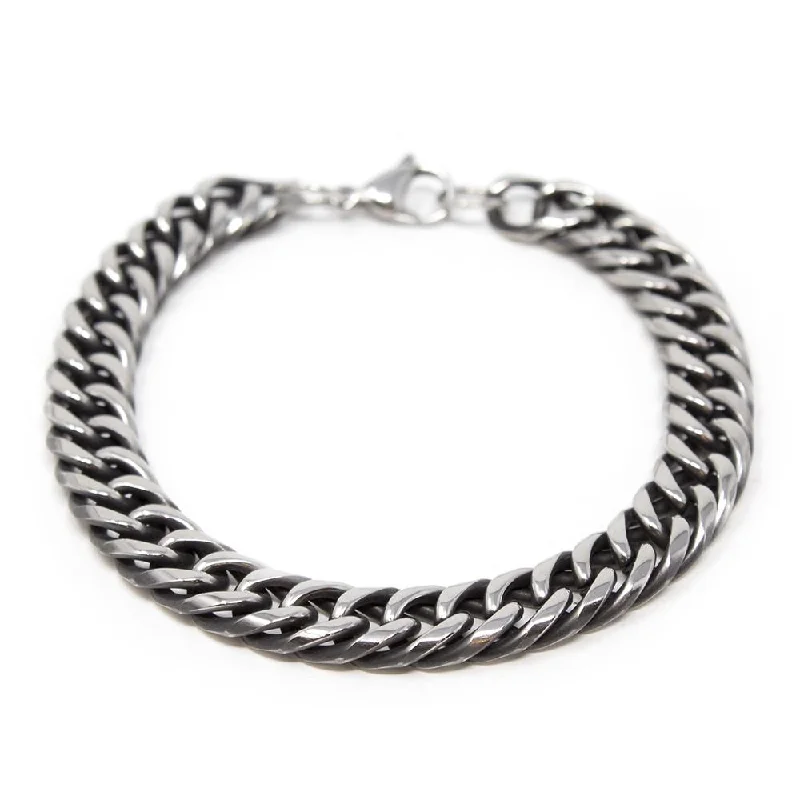 women chunky bracelets -Stainless Steel Figaro Chain Bracelet