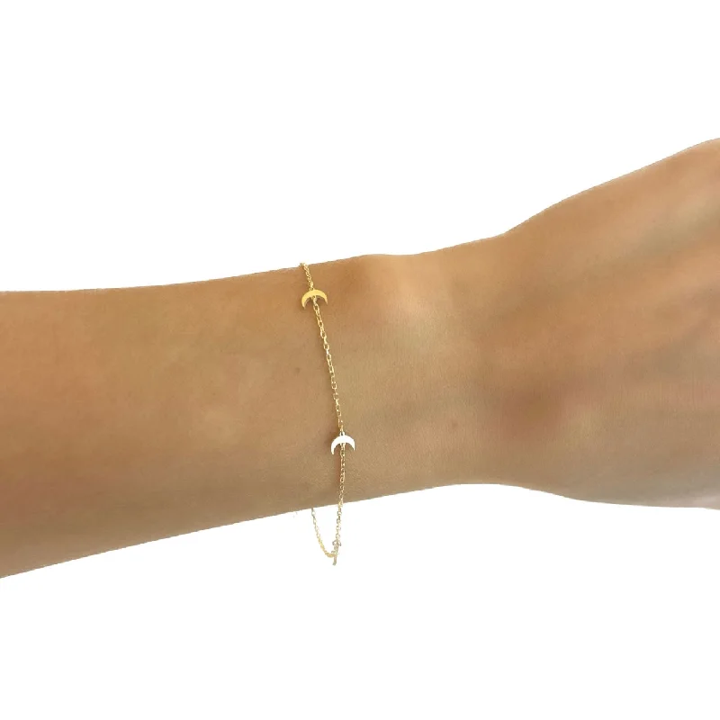 women infinity bracelets -Dainty Moons Bracelet