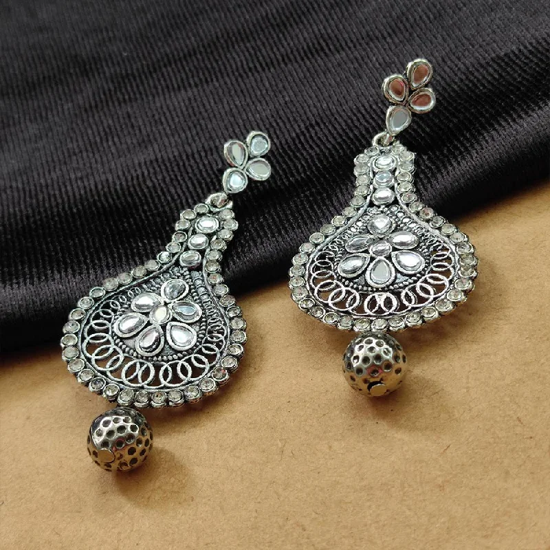 women long earrings -Bhavi Jewels Oxidised  Plated Dangler Earrings