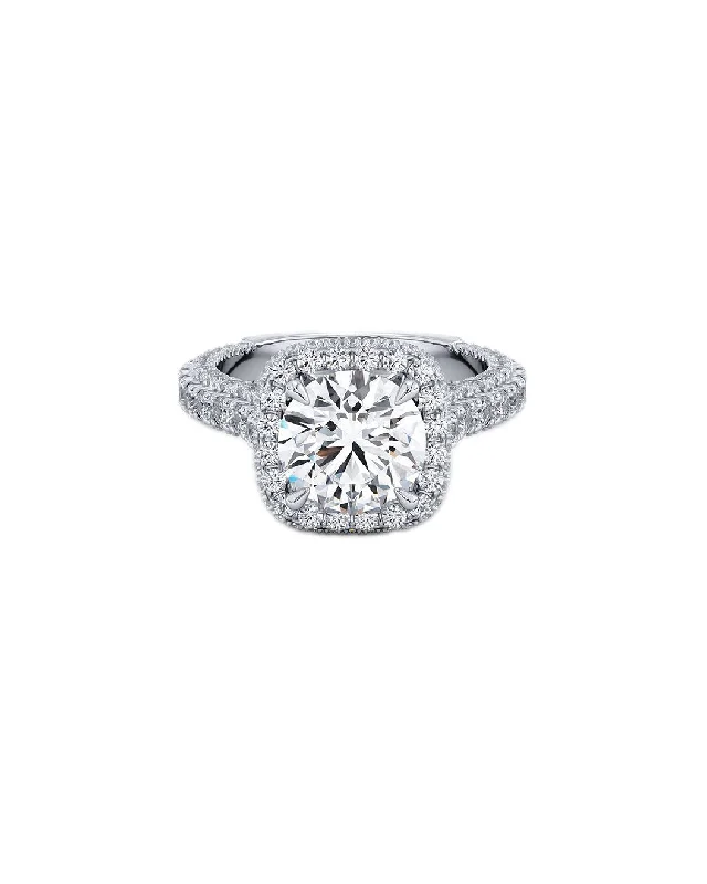 cushion cut halo engagement rings -Certified 1-Carat Engagement Ring, F Vs2