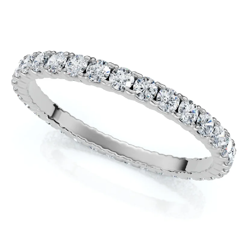 platinum diamond engagement rings -5/8Ct Diamond Eternity Wedding Ring 14k Gold or Platinum Lab Grown