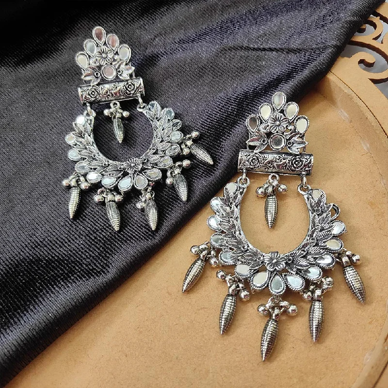 women statement earrings -Bhavi Jewels Oxidised  Plated Dangler Earrings