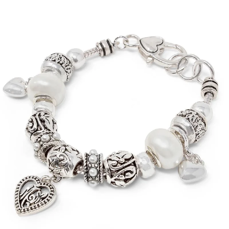 women oval bangles -Charm Bracelet Mom