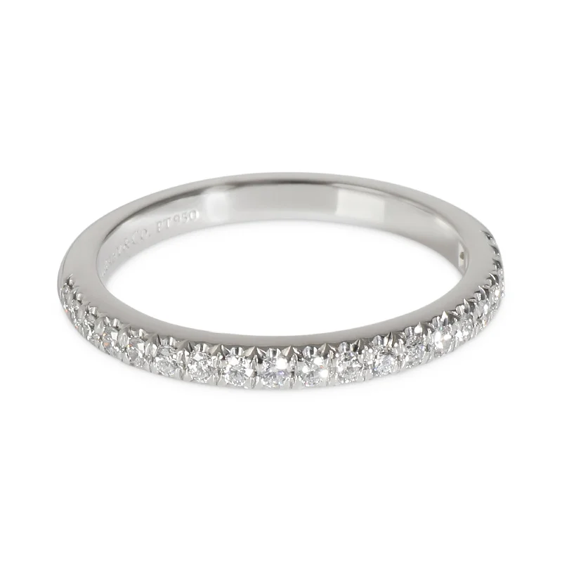 sapphire engagement rings -Tiffany & Co. Soleste Half Eternity Band in Platinum 0.17 CTW