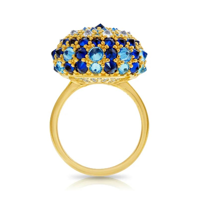 women modern rings -Cleopatra (Evil Eye) Bonbon Cocktail Ring - Gold