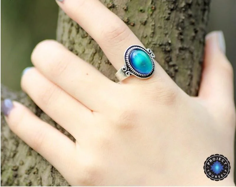 women luxury rings -Vintage Glass Mood Ring