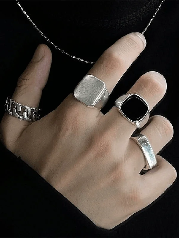 women art deco rings -4pcs Ring