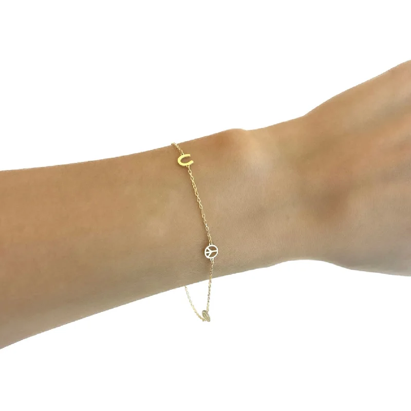 women custom bracelets -Dainty Charms Bracelet